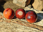Polished Small Carnelian Agate Gemstone Spheres x 20 From Madagascar - Toprock Gemstones and Minerals 