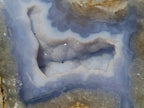 Polished One Side Blue Lace Agate Geodes x 12 From Nsanje, Malawi - Toprock Gemstones and Minerals 