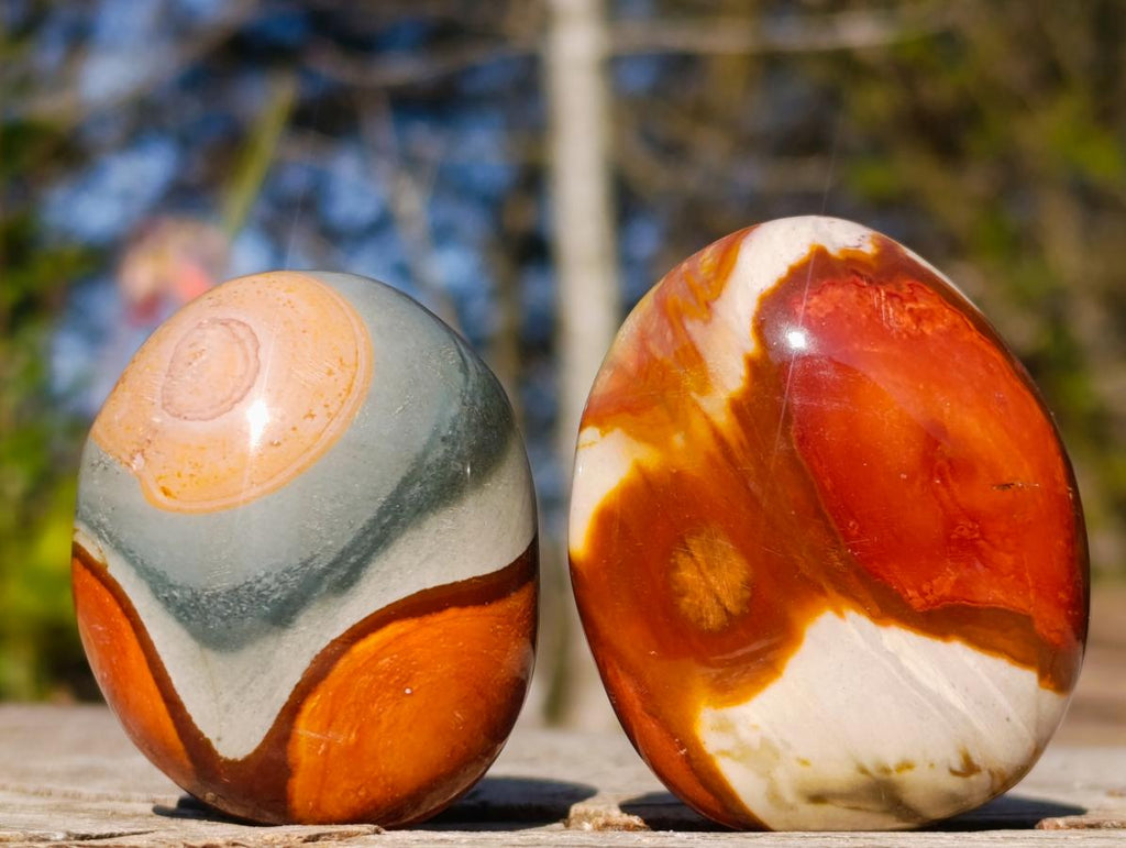 Polished Polychrome Jasper Palm Stones x 24 From NW Coast, Madagascar - Toprock Gemstones and Minerals 