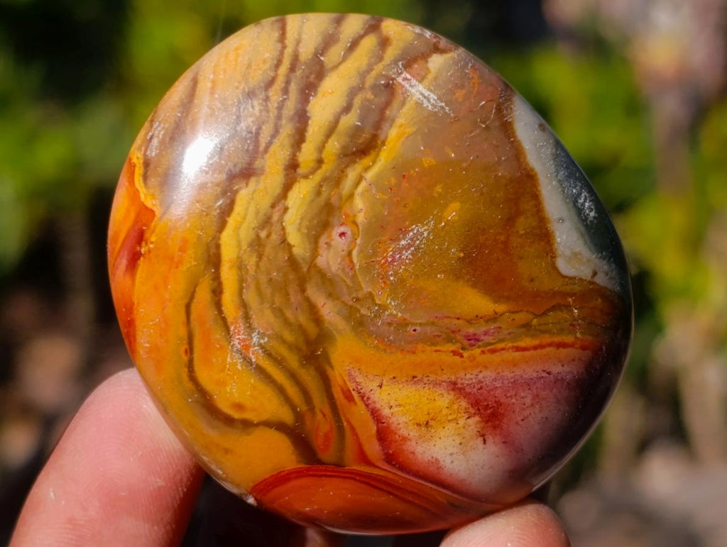 Polished Polychrome Jasper Palm Stones x 24 From NW Coast, Madagascar - Toprock Gemstones and Minerals 