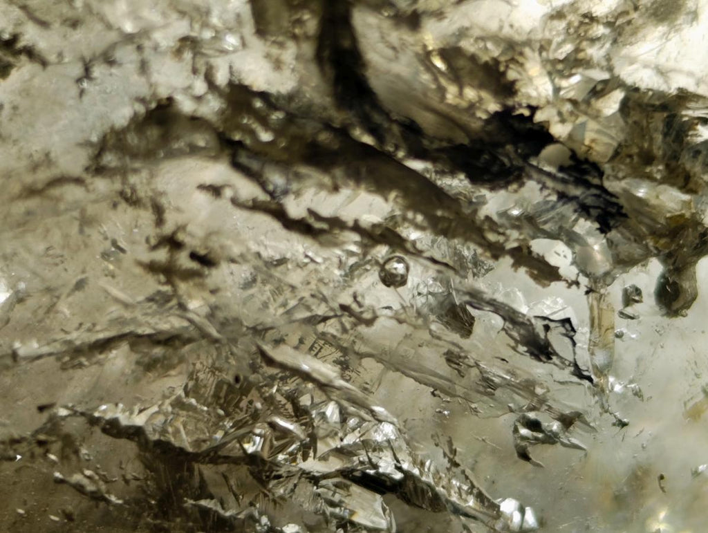 Polished Large Smokey Window Quartz Crystal with Enhydro x 1 From Madagascar - Toprock Gemstones and Minerals 