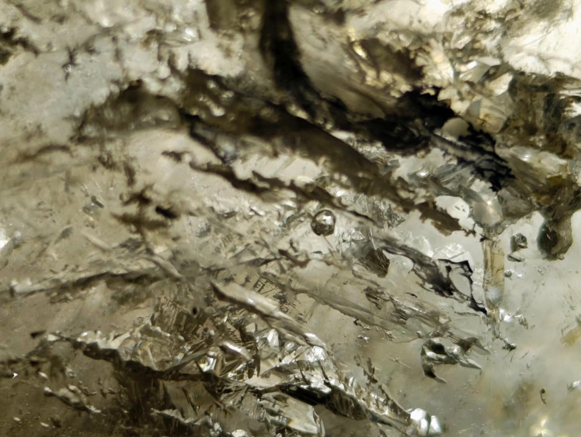 Polished Large Smokey Window Quartz Crystal with Enhydro x 1 From Madagascar - Toprock Gemstones and Minerals 
