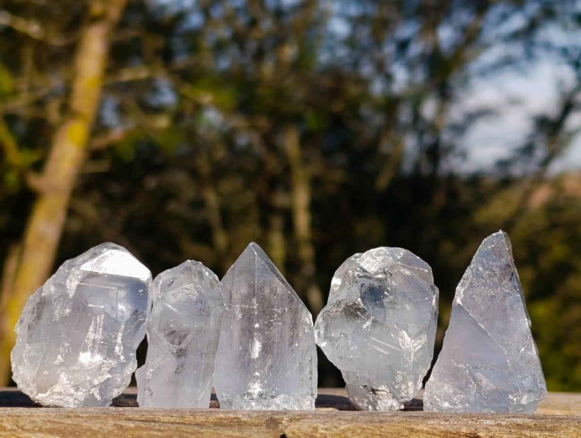 Natural Blue Celestite Single Crystals x 20 From Sakoany, Madagascar - Toprock Gemstones and Minerals 