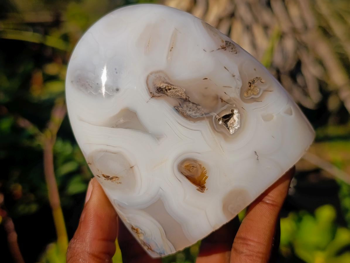 Polished Banded Agate Display Crystals x 4 From Madagascar - Toprock Gemstones and Minerals 
