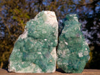 Natural Large Green Cubic Fluorite Specimens x 2 From Mandrosonoro, Madagascar - Toprock Gemstones and Minerals 