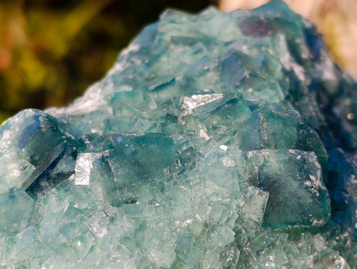 Natural Large Green Cubic Fluorite Specimens x 2 From Mandrosonoro, Madagascar - Toprock Gemstones and Minerals 