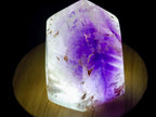 Polished Double Terminated Smokey Window Amethyst Crystals x 7 From Akansobe, Madagascar - Toprock Gemstones and Minerals 
