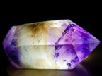 Polished Double Terminated Smokey Window Amethyst Crystals x 7 From Akansobe, Madagascar - Toprock Gemstones and Minerals 