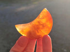 Polished Carnelian Gemstone Crescent Moons x 12 From Madagascar - Toprock Gemstones and Minerals 