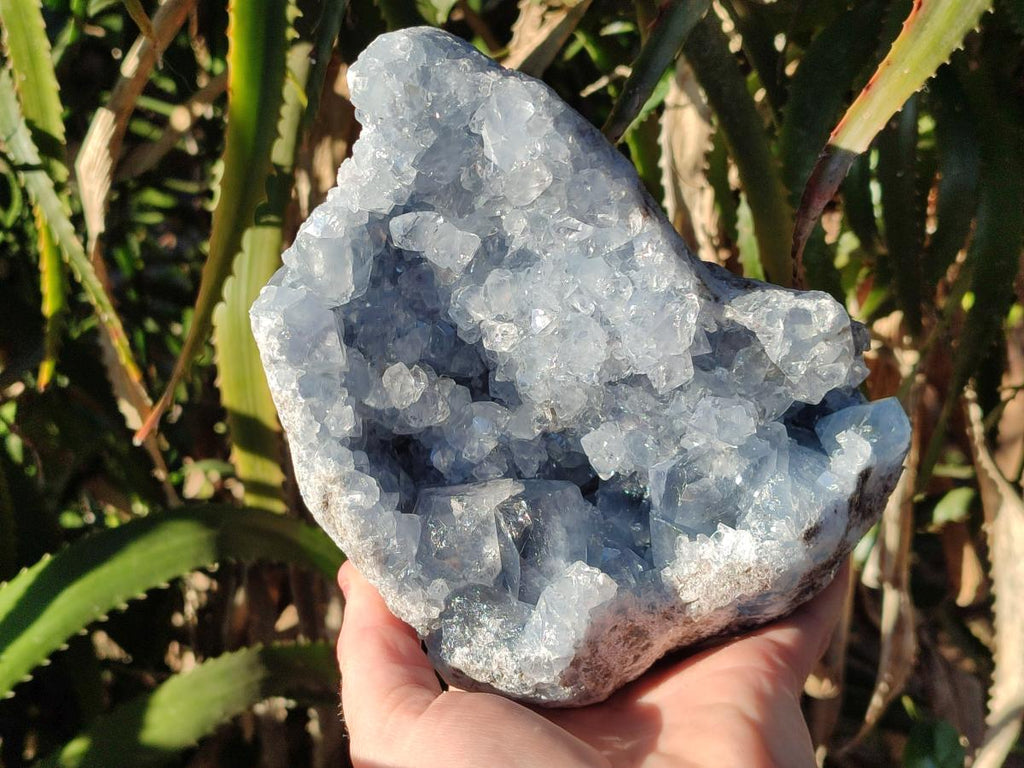 Natural Large Blue Celestite Geode Specimen x 1 From Sakoany, Madagascar - Toprock Gemstones and Minerals 