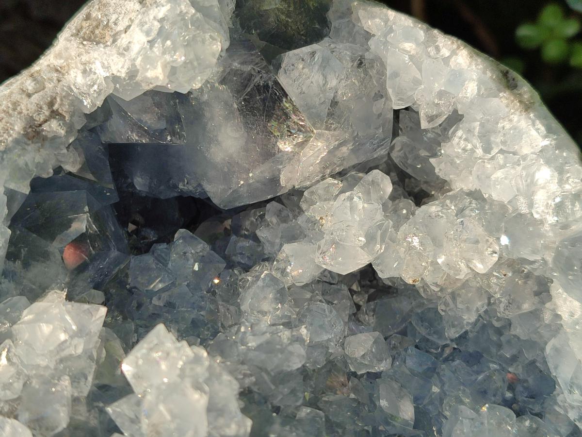 Natural Large Blue Celestite Geode Specimen x 1 From Sakoany, Madagascar - Toprock Gemstones and Minerals 