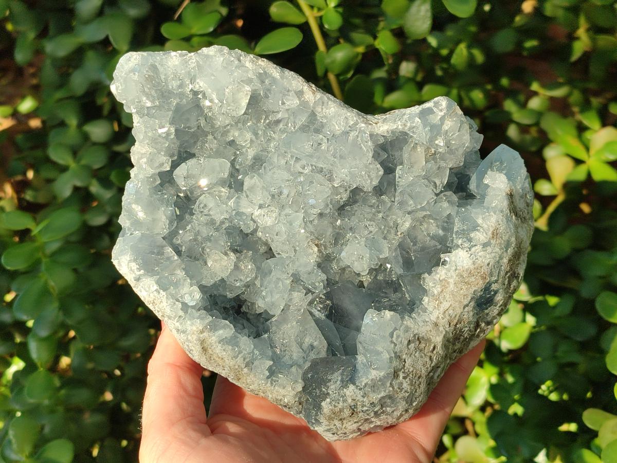 Natural Large Blue Celestite Geode Specimen x 1 From Sakoany, Madagascar - Toprock Gemstones and Minerals 