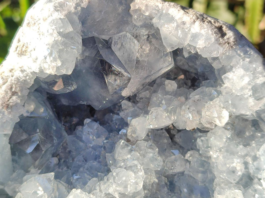 Natural Large Blue Celestite Geode Specimen x 1 From Sakoany, Madagascar - Toprock Gemstones and Minerals 