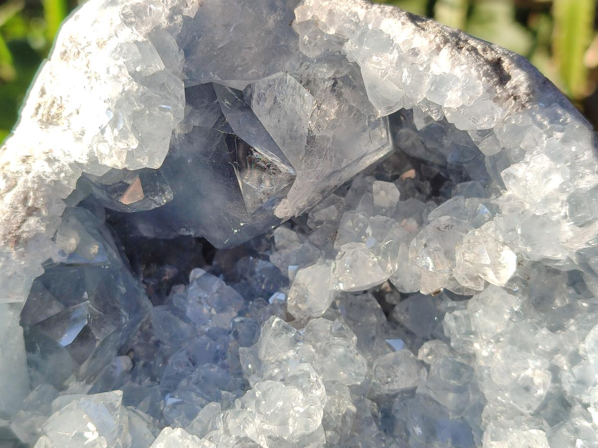 Natural Large Blue Celestite Geode Specimen x 1 From Sakoany, Madagascar - Toprock Gemstones and Minerals 