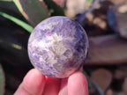 Polished Lepidolite with Pink Rubellite Spheres x 5 From Ambatondrazaka, Madagascar - Toprock Gemstones and Minerals 