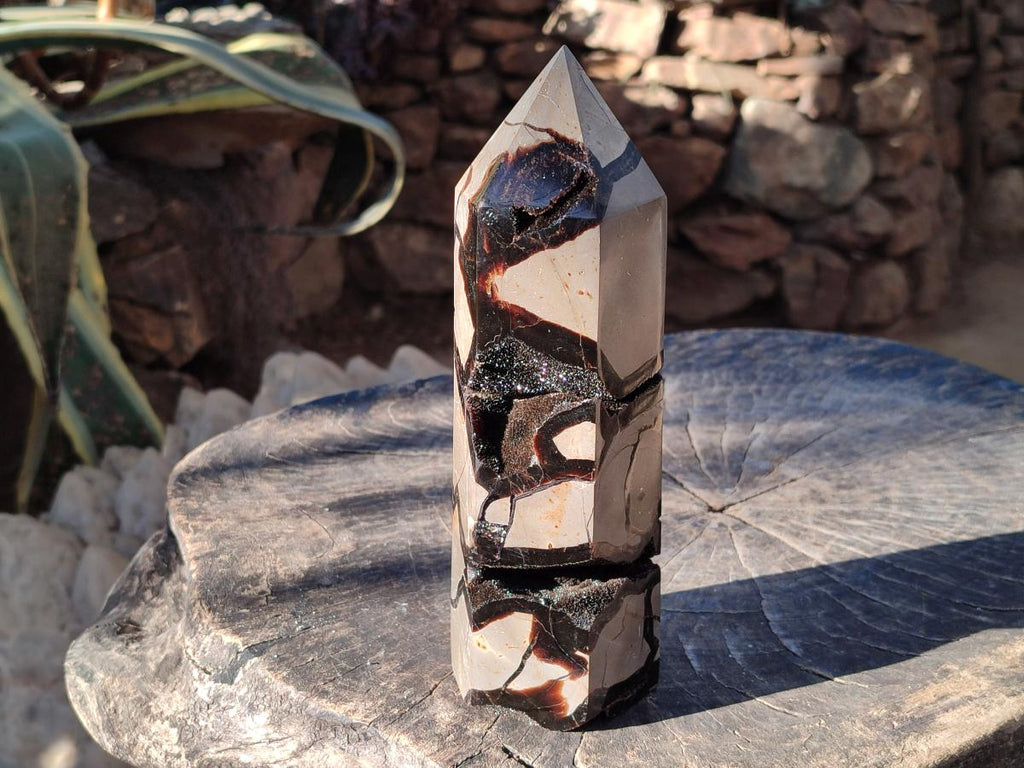 Polished Septerye Sauvage Display Crystal Tower with Vugs x 1 From Mahajanga, Madagascar - Toprock Gemstones and Minerals 