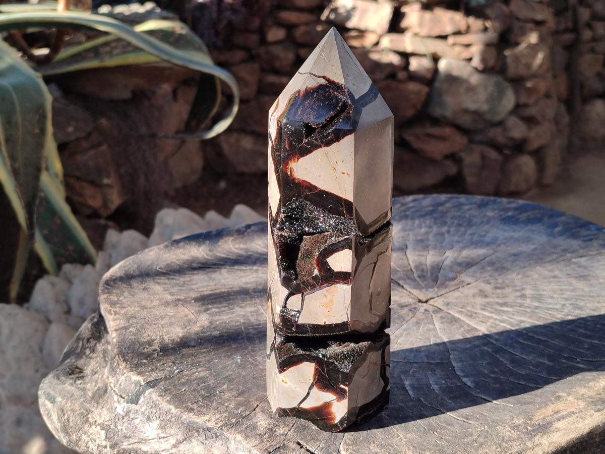 Polished Septerye Sauvage Display Crystal Tower with Vugs x 1 From Mahajanga, Madagascar - Toprock Gemstones and Minerals 
