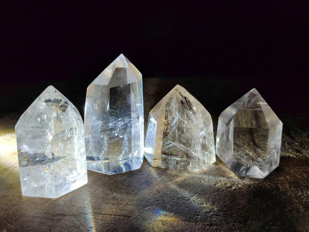 Polished Mix of Clear and Smokey Quartz Crystals x 12 From Madagascar - Toprock Gemstones and Minerals 