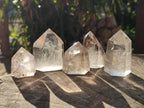 Polished Mix of Clear and Smokey Quartz Crystals x 12 From Madagascar - Toprock Gemstones and Minerals 