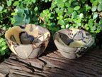 Polished Septerye Bowls x 2 From Mahajanga, Madagascar - Toprock Gemstones and Minerals 