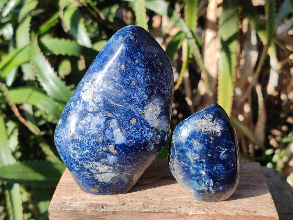 Polished Dumortierite Standing Display Pieces x 3 From Madagascar - Toprock Gemstones and Minerals 