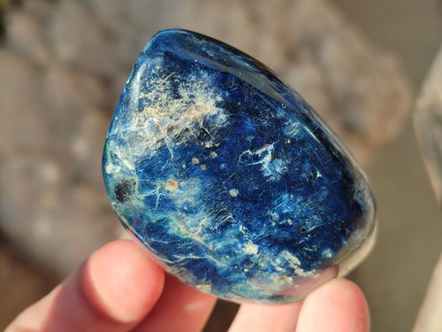 Polished Dumortierite Standing Display Pieces x 3 From Madagascar - Toprock Gemstones and Minerals 