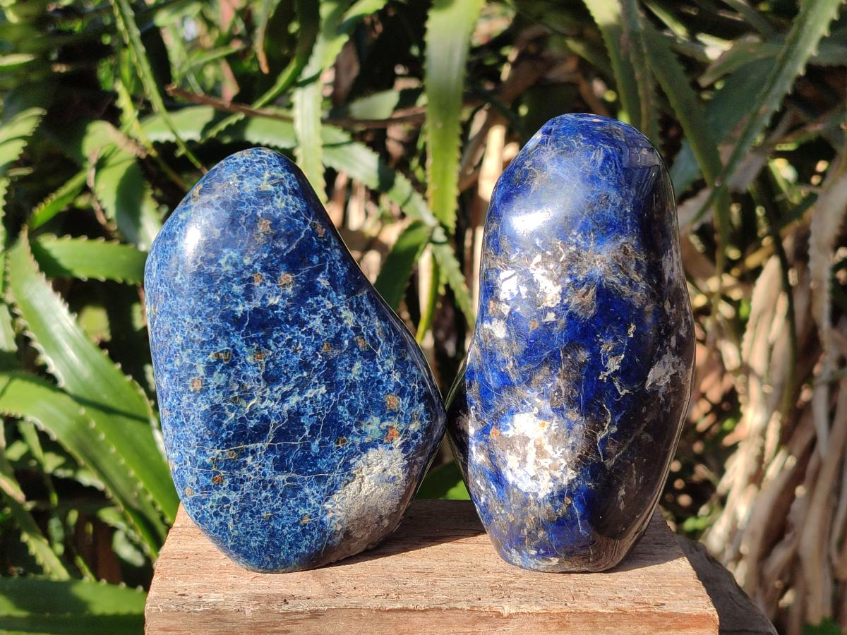 Polished Dumortierite Standing Display Pieces x 3 From Madagascar - Toprock Gemstones and Minerals 