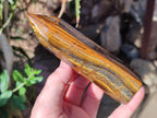 Polished Golden Tigers Eye Display Crystals x 4 From Prieska, South Africa - Toprock Gemstones and Minerals 