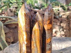 Polished Golden Tigers Eye Display Crystals x 4 From Prieska, South Africa - Toprock Gemstones and Minerals 