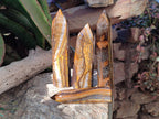 Polished Golden Tigers Eye Display Crystals x 4 From Prieska, South Africa - Toprock Gemstones and Minerals 