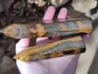 Polished Golden Tigers Eye Display Crystals x 4 From Prieska, South Africa - Toprock Gemstones and Minerals 