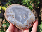 Polished Banded Agate Slices with Natural Edging x 12 From Madagascar - Toprock Gemstones and Minerals 