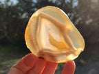 Polished Banded Agate Slices with Natural Edging x 12 From Madagascar - Toprock Gemstones and Minerals 