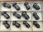 Polished Gabbro 'Merlinite' Mushrooms x 12 From Ambatofinandrahana, Madagascar - Toprock Gemstones and Minerals 