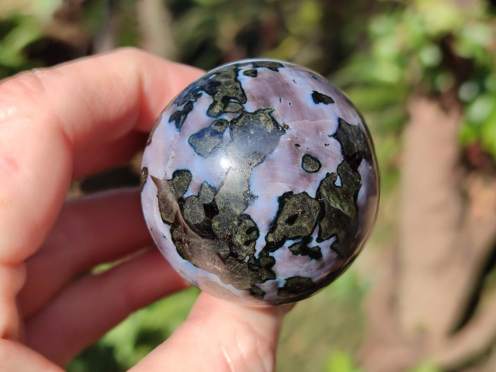 Polished Gabbro 'Merlinite' Mushrooms x 12 From Ambatofinandrahana, Madagascar - Toprock Gemstones and Minerals 