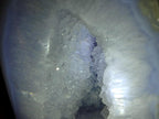 Polished XL Blue Lace Agate Geode Standing Display Piece x 1 From Nsanje, Malawi - Toprock Gemstones and Minerals 