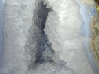 Polished XL Blue Lace Agate Geode Standing Display Piece x 1 From Nsanje, Malawi - Toprock Gemstones and Minerals 