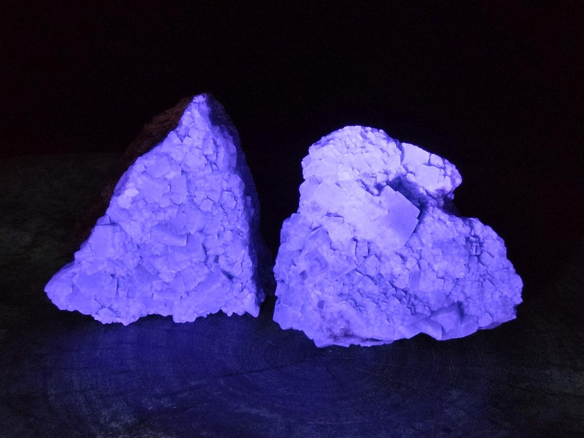 Natural Cabinet Size Green Cubic Fluorite Specimens x 2 From Mandrosonoro, Madagascar - Toprock Gemstones and Minerals 
