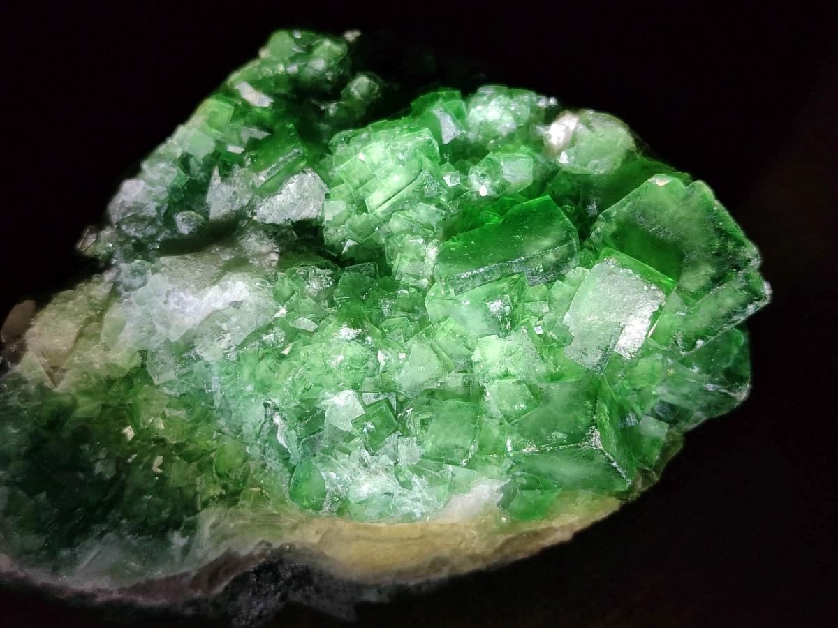 Natural Cabinet Size Green Cubic Fluorite Specimens x 2 From Mandrosonoro, Madagascar - Toprock Gemstones and Minerals 