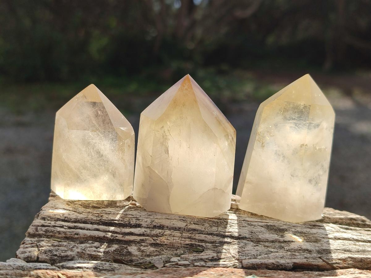 Polished Clear Golden Citrine Crystals x 10 From Madagascar - Toprock Gemstones and Minerals 