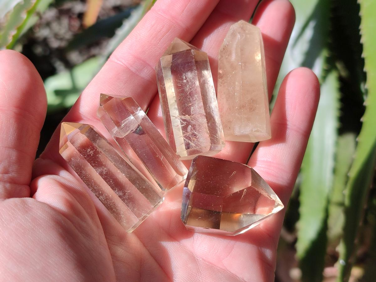 Polished Clear Golden Citrine Crystals x 10 From Madagascar - Toprock Gemstones and Minerals 