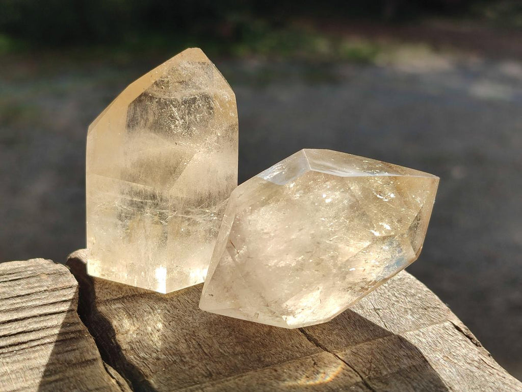 Polished Clear Golden Citrine Crystals x 10 From Madagascar - Toprock Gemstones and Minerals 