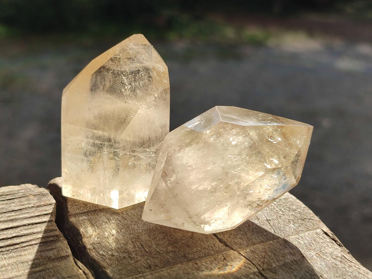Polished Clear Golden Citrine Crystals x 10 From Madagascar - Toprock Gemstones and Minerals 