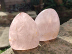 Polished Gemmy Rose Quartz Standing Display Pieces x 6 From Madagascar - Toprock Gemstones and Minerals 