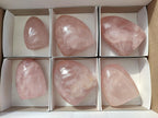 Polished Gemmy Rose Quartz Standing Display Pieces x 6 From Madagascar - Toprock Gemstones and Minerals 