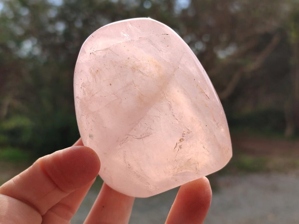 Polished Gemmy Rose Quartz Standing Display Pieces x 6 From Madagascar - Toprock Gemstones and Minerals 