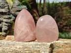 Polished Gemmy Rose Quartz Standing Display Pieces x 6 From Madagascar - Toprock Gemstones and Minerals 