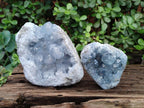 Natural Blue Celestite Specimens x 2 From Sakoany, Madagascar - Toprock Gemstones and Minerals 