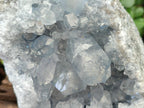 Natural Blue Celestite Specimens x 2 From Sakoany, Madagascar - Toprock Gemstones and Minerals 