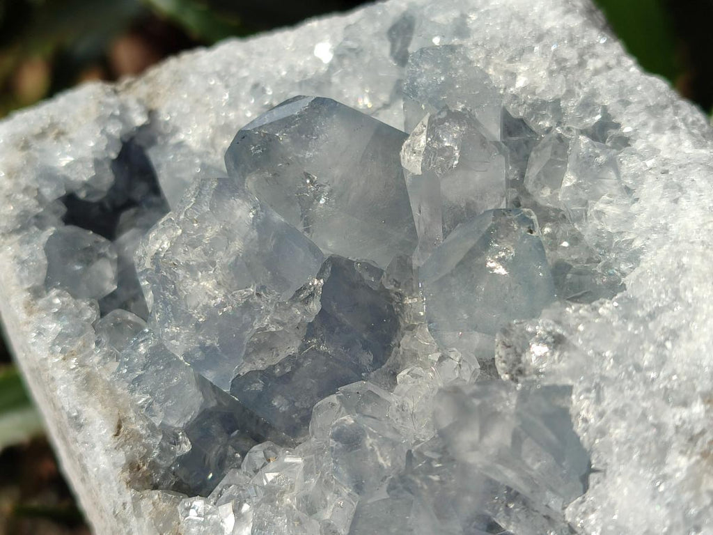 Natural Blue Celestite Specimens x 2 From Sakoany, Madagascar - Toprock Gemstones and Minerals 